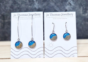 Shoreline round drop earrings Sea blue pearl £8-£10