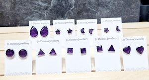 Stainless steel mini studs range Purple Pearl