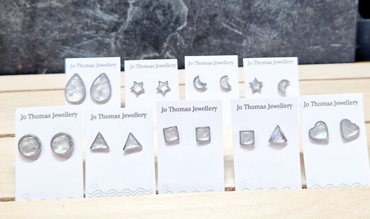 Stainless steel mini studs range Metallic Silver