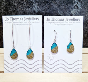 Shoreline Tear drop earrings Turquoise pearl £8-£10