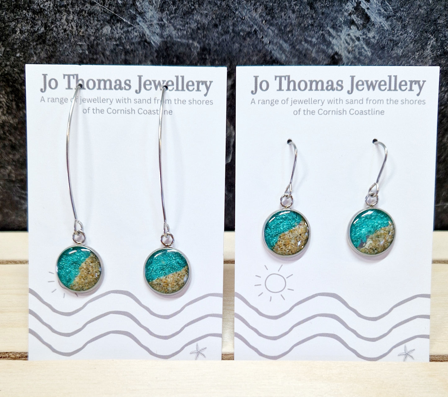 Shoreline Round earrings Green pearl £8-£10