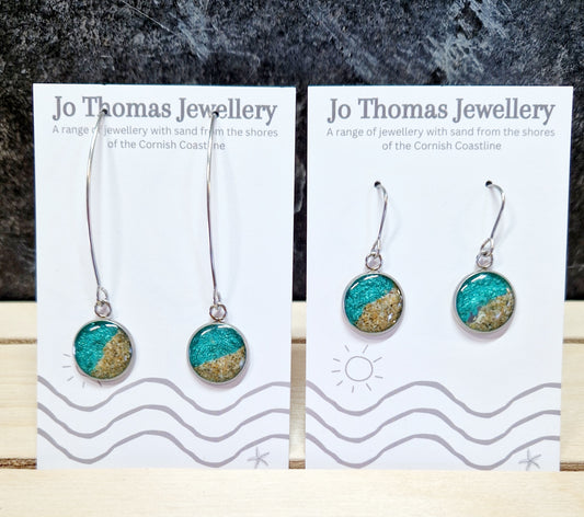 Shoreline Round earrings Green pearl £8-£10