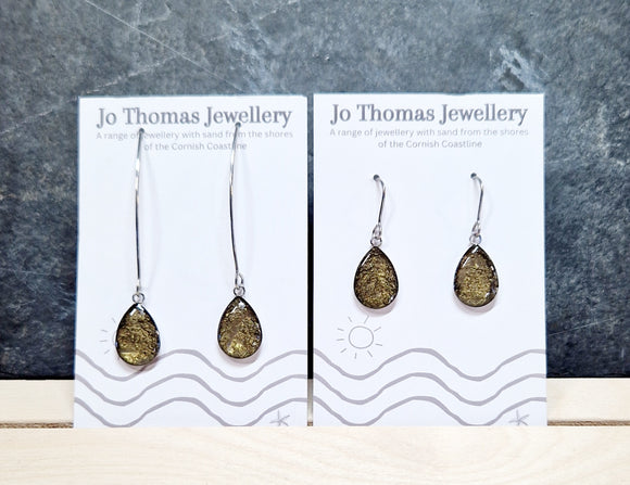 Cornish sand Sea drop earrings Metallic Bronze £8-£10